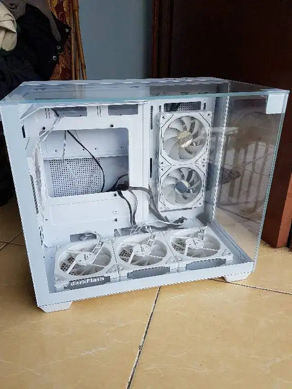 Casing Gaming Darkflash TH285M MATX White 6x fan