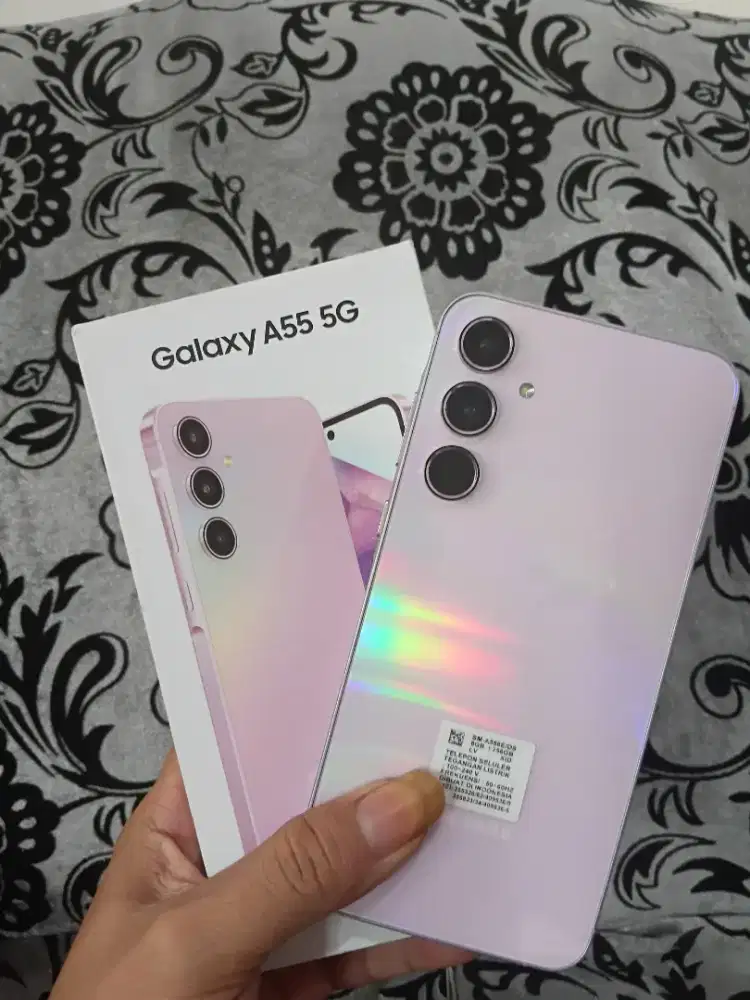 JUAL SAMSUNG A55 5G 8/256 LILAC FULL SET
