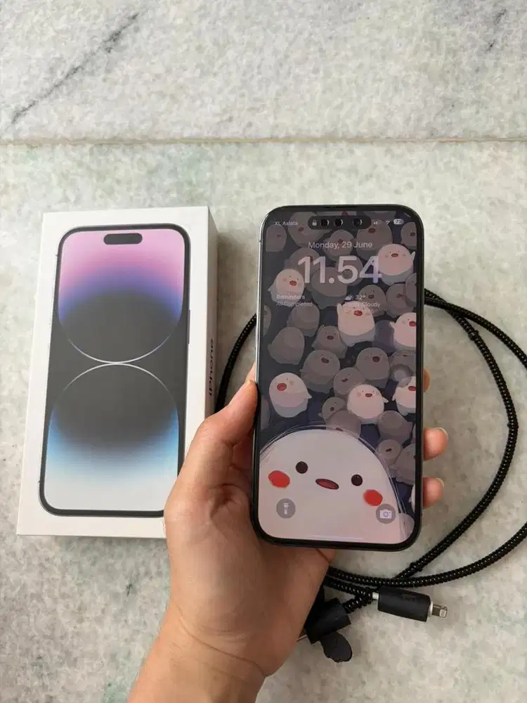 IPHONE 14 PRO 128 IBOX UNGU 90% EX WANITA FULL SET FREE CASHING