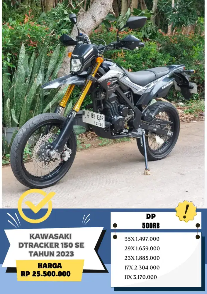 KM 2RB! Kawasaki Dtracker 150 SE Tahun 2023