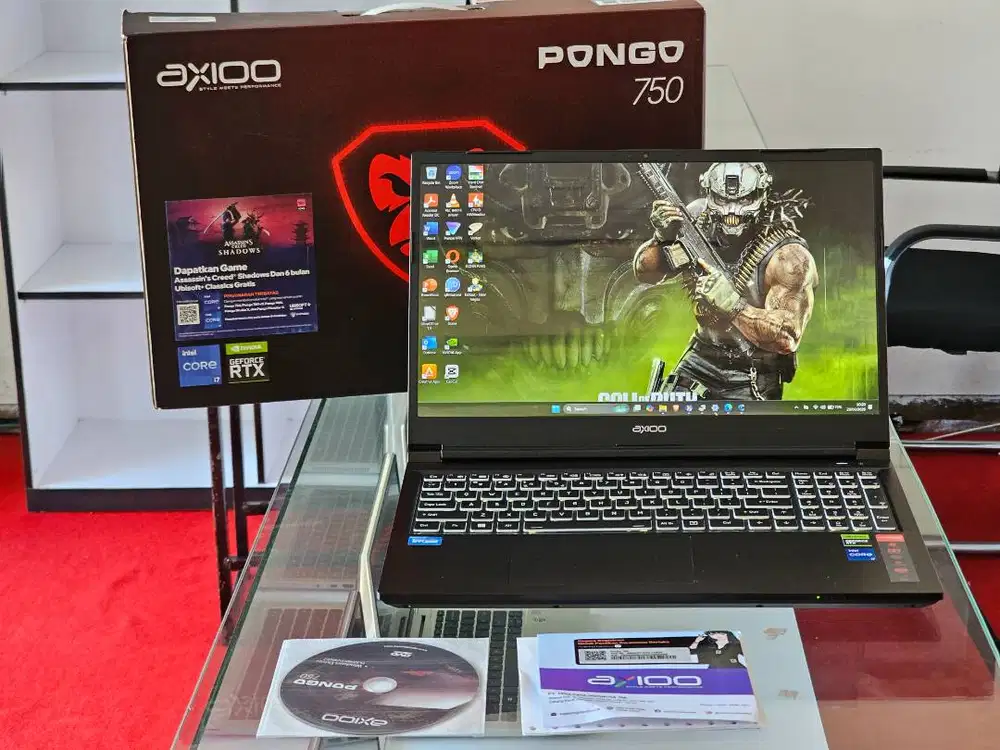 AXIOO PONGO 750 intel Core i7 Gen 13 Ram 16 GB SSD 512 GB Nvidia RTX 4
