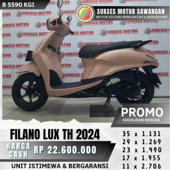 YAMAHA FILANO LUX TH 2024 PINK MULUS ISTIMEWA BISA KREDIT BERGARANSI