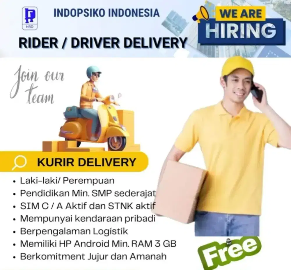 KURIR MOTOR - ALL JAKARTA TIMUR