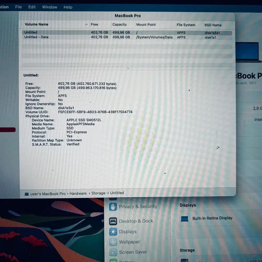 Macbook Pro 2017 15Inch (Second)
