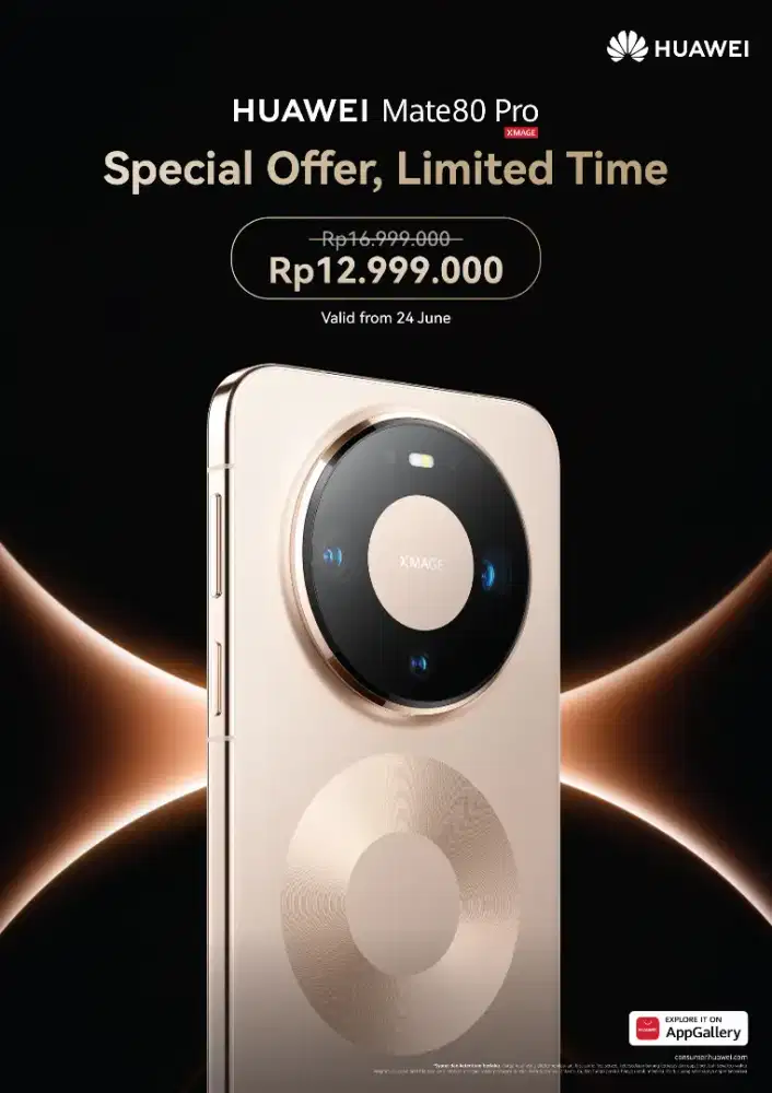 Huawei mate 80 pro cashback 4 juta, ram 16/512gb