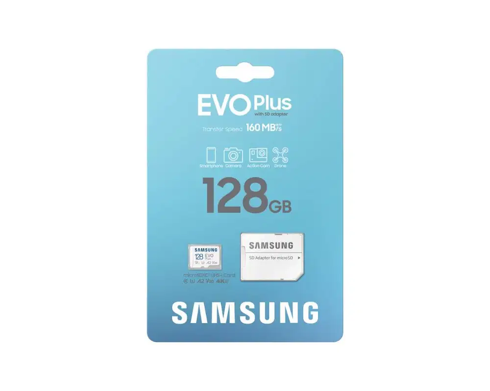 Samsung EVO Plus 128GB U3 V30 A2 160MB/s Micro SDXC Card Kartu Memori