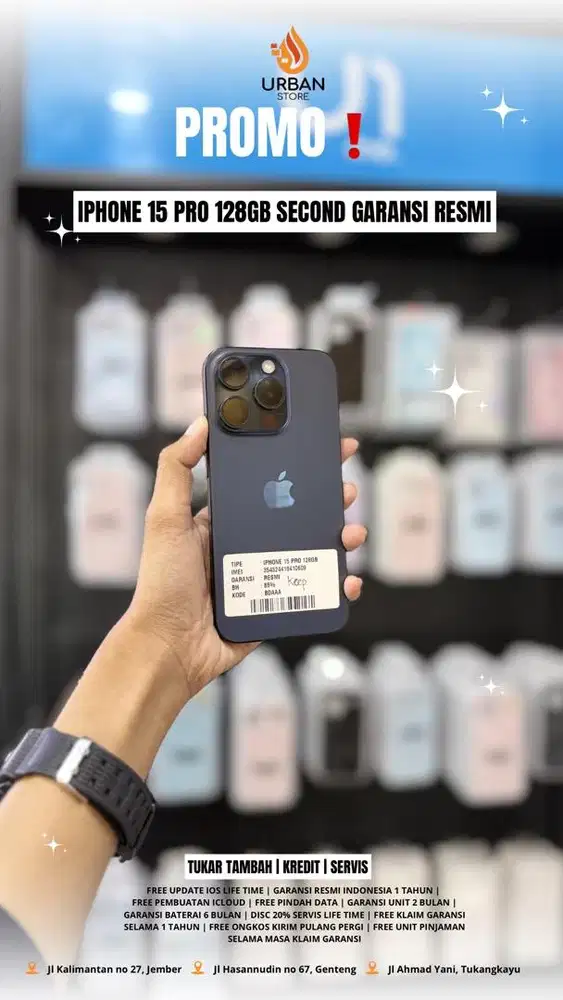 iPhone 15 pro 128GB Blue Titan