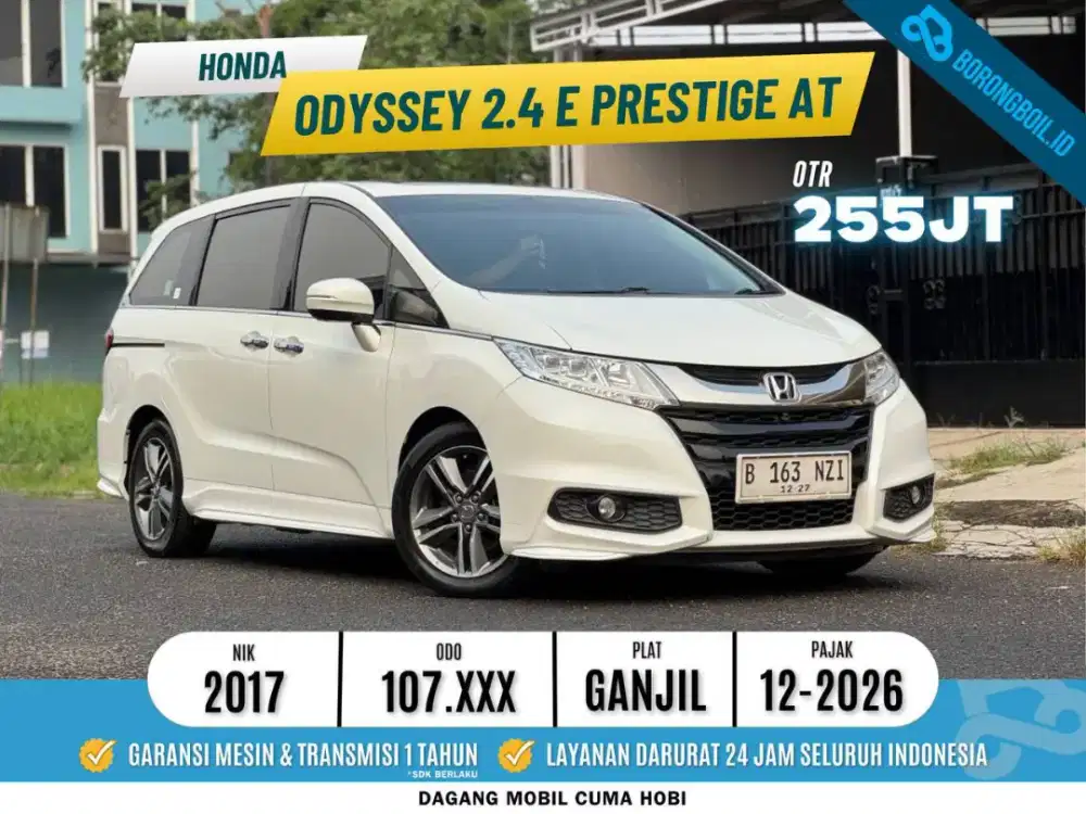 SIAP PAKAI! HONDA ODYSSEY 2.4 E PRESTIGE CVT 2017 PLATINUM WHITE PEARL