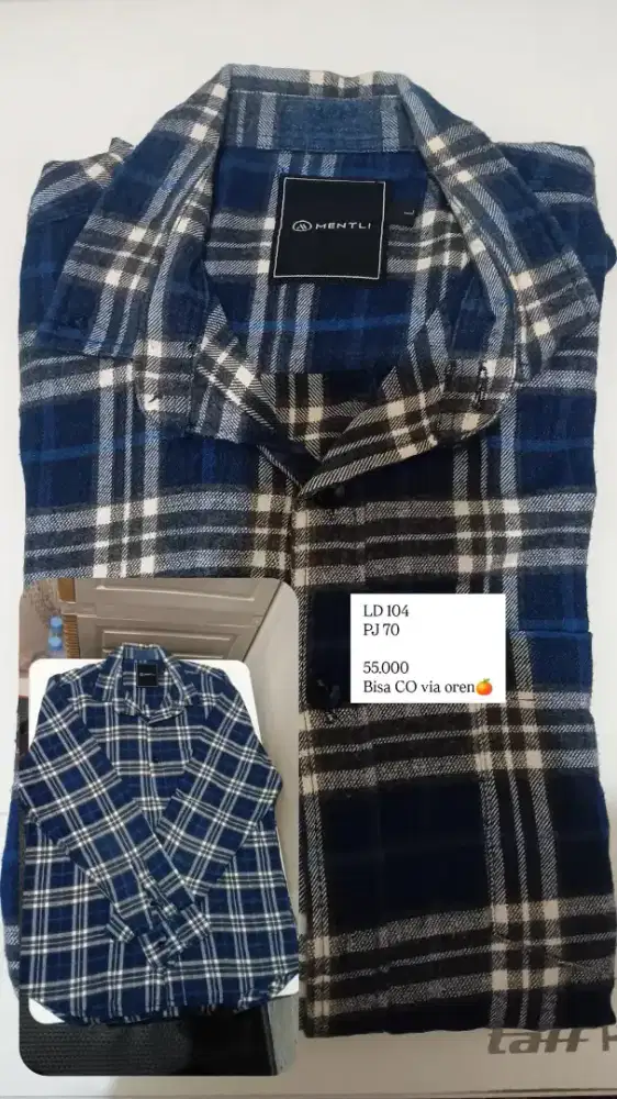KEMEJA FLANEL KOTAK-KOTAK