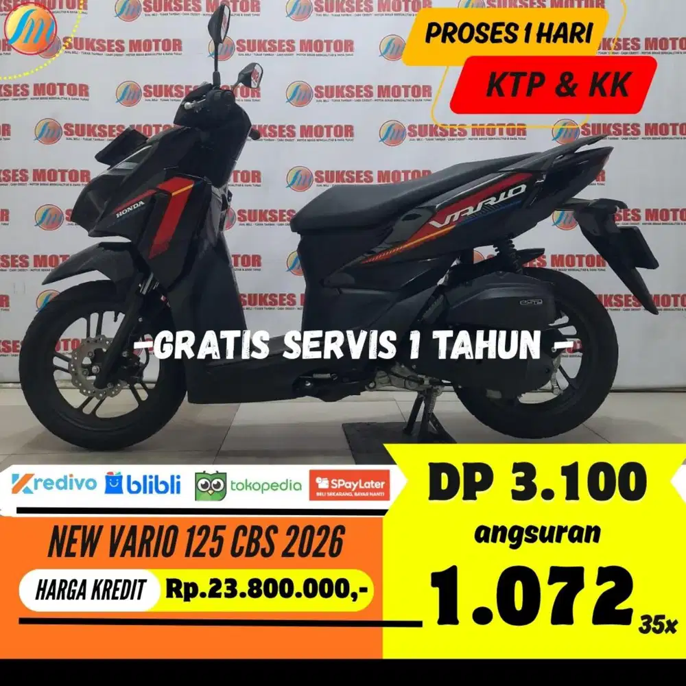 HONDA NEW VARIO 125 CBS 2026 SEKEN KREDIT MURAH ANGSURAN TERJANGKAU