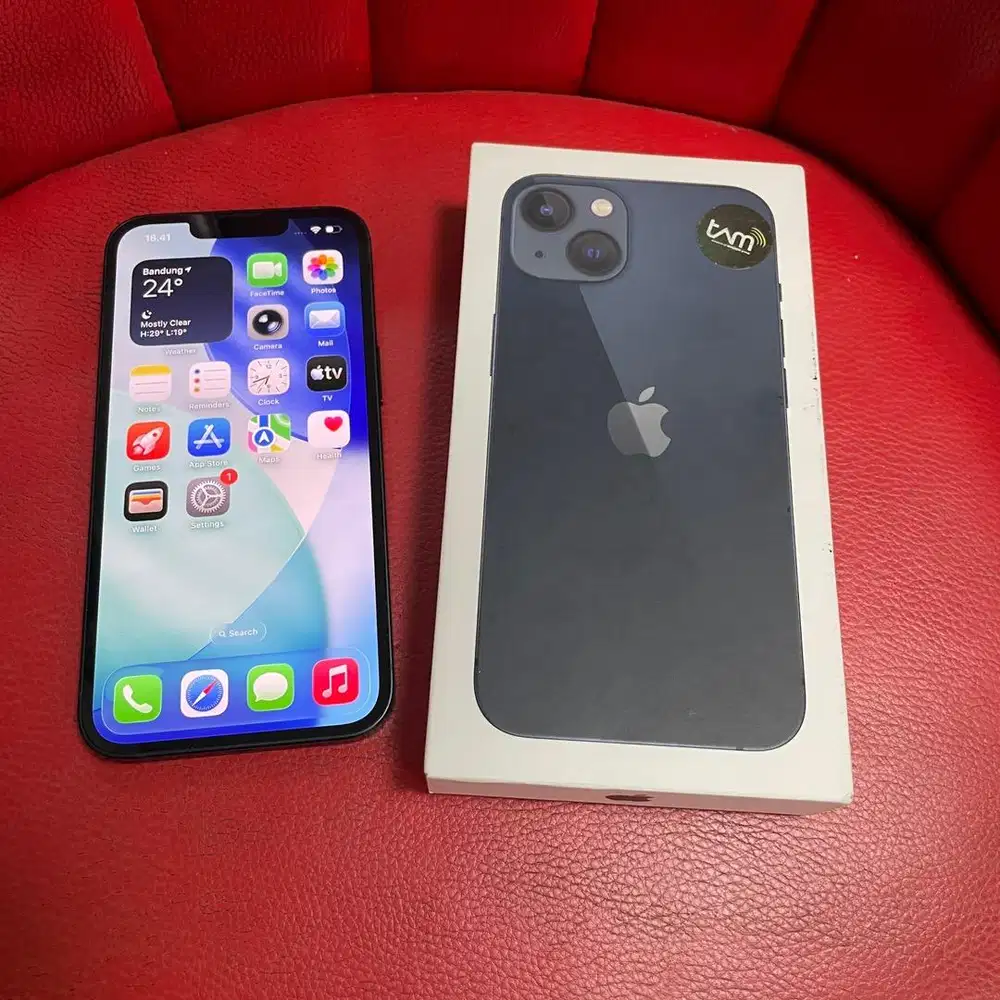 iPhone 13 128gb Midnight Garansi iBox Aktif Fullset Original