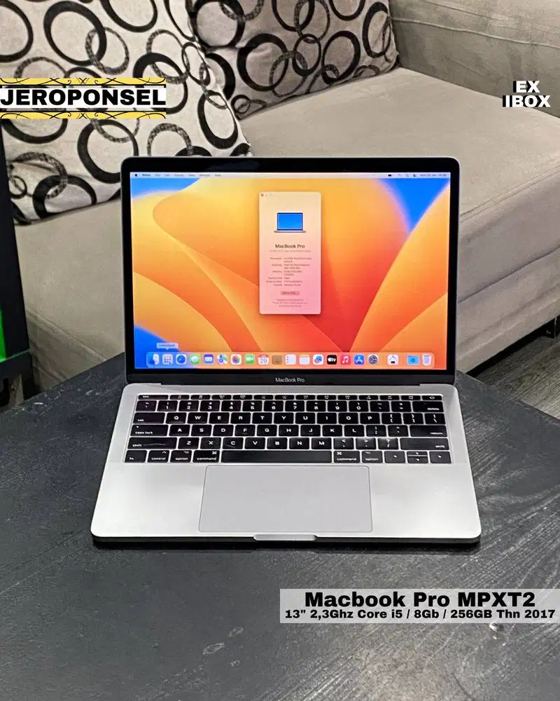 MACBOOK PRO 2017 8/256GB GRAY EX IBOX MULUS ORIGINAL GARANSI