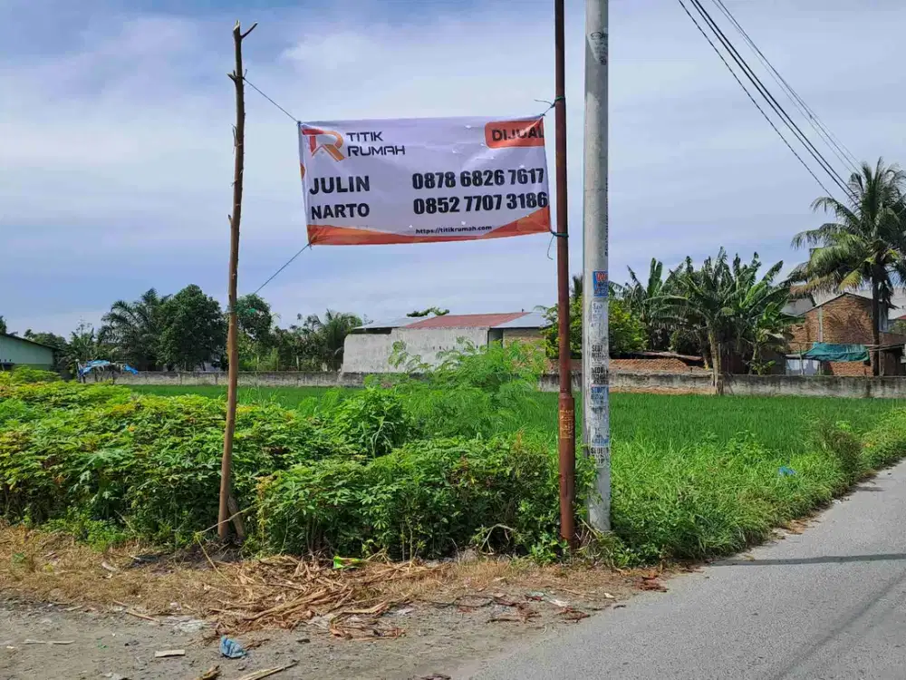 Dijual Tanah Cantik (Bebas Banjir) Lokasi Sangat Strategis di Kecamatan Percut Sei Tuan