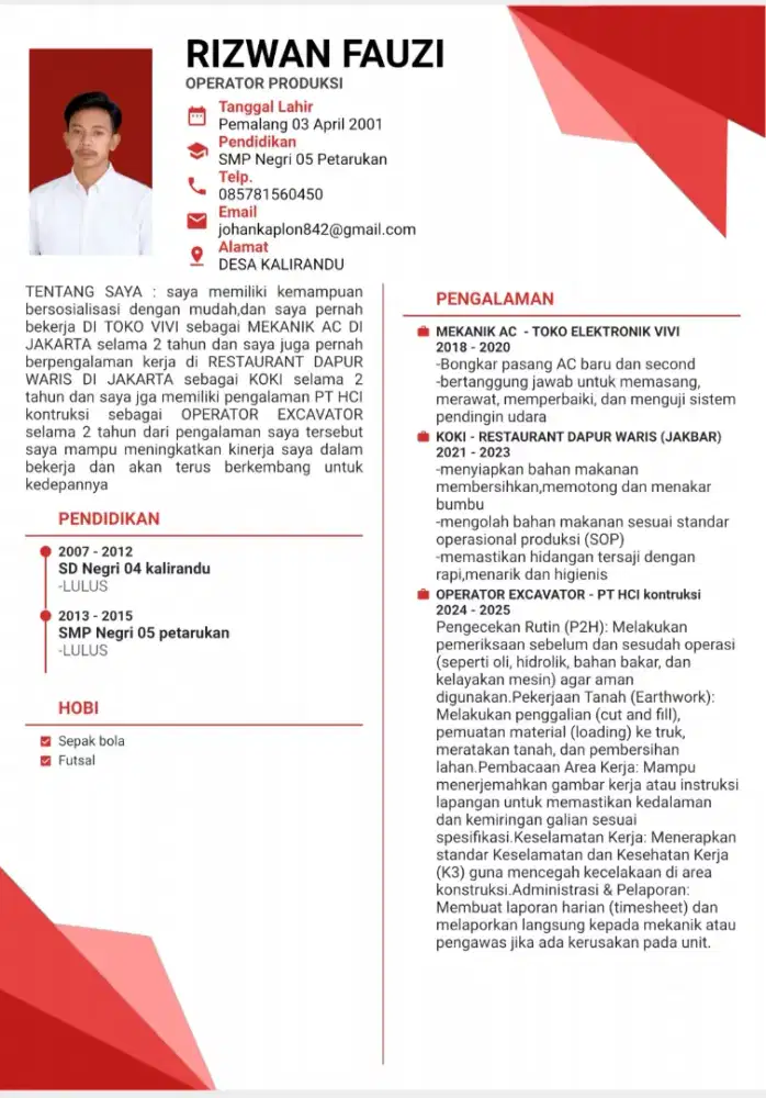 Cari pekerjaan Apa saja yang penting kerja di mohon bapak ibu segera