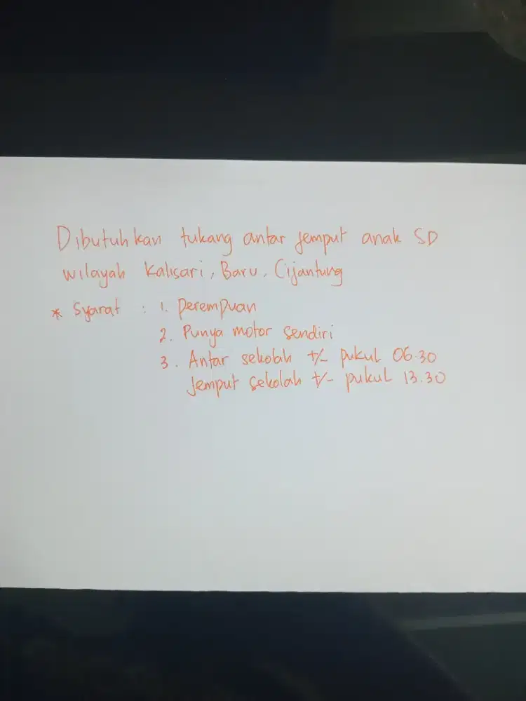 Antar Jemput Anak Sekolah (SD)