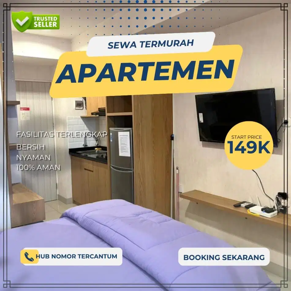 Sewa Apartemen Harian/Transit TREEPARK BSD Serpong Termurah Tangerang