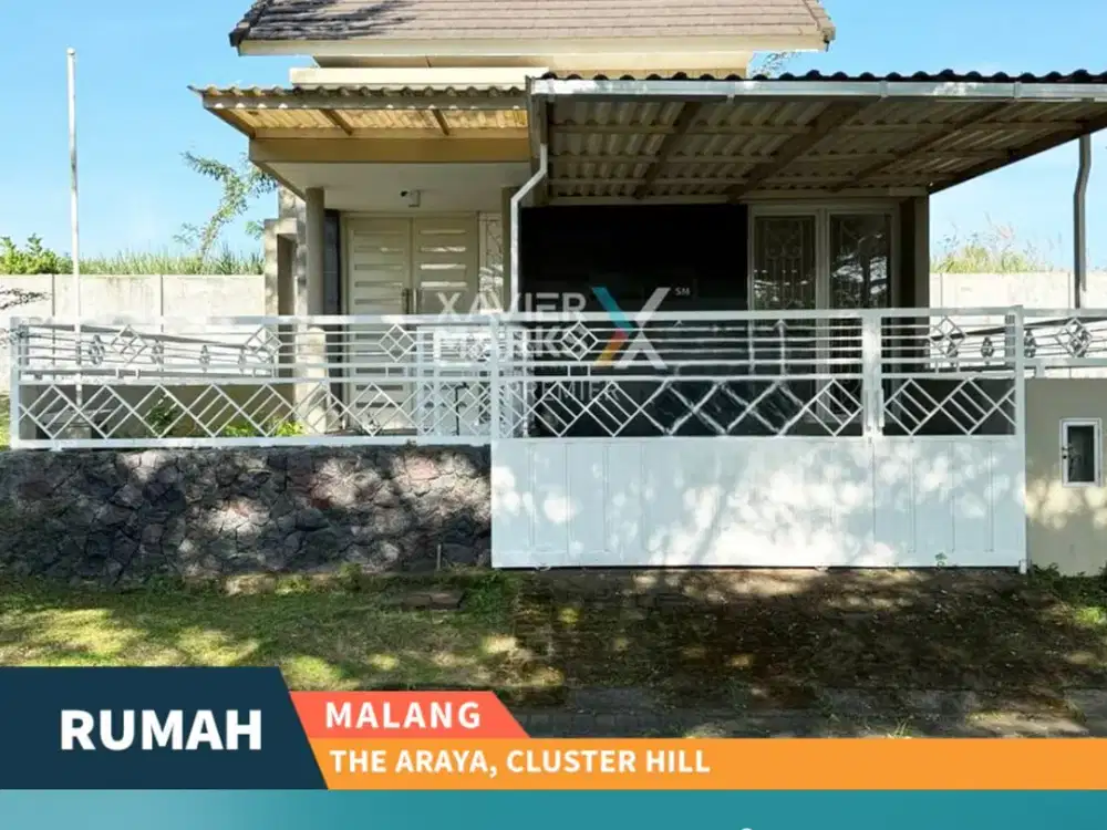 Dijual Rumah Minimalis Dekat Binus di Cluster Hill The Araya Malang