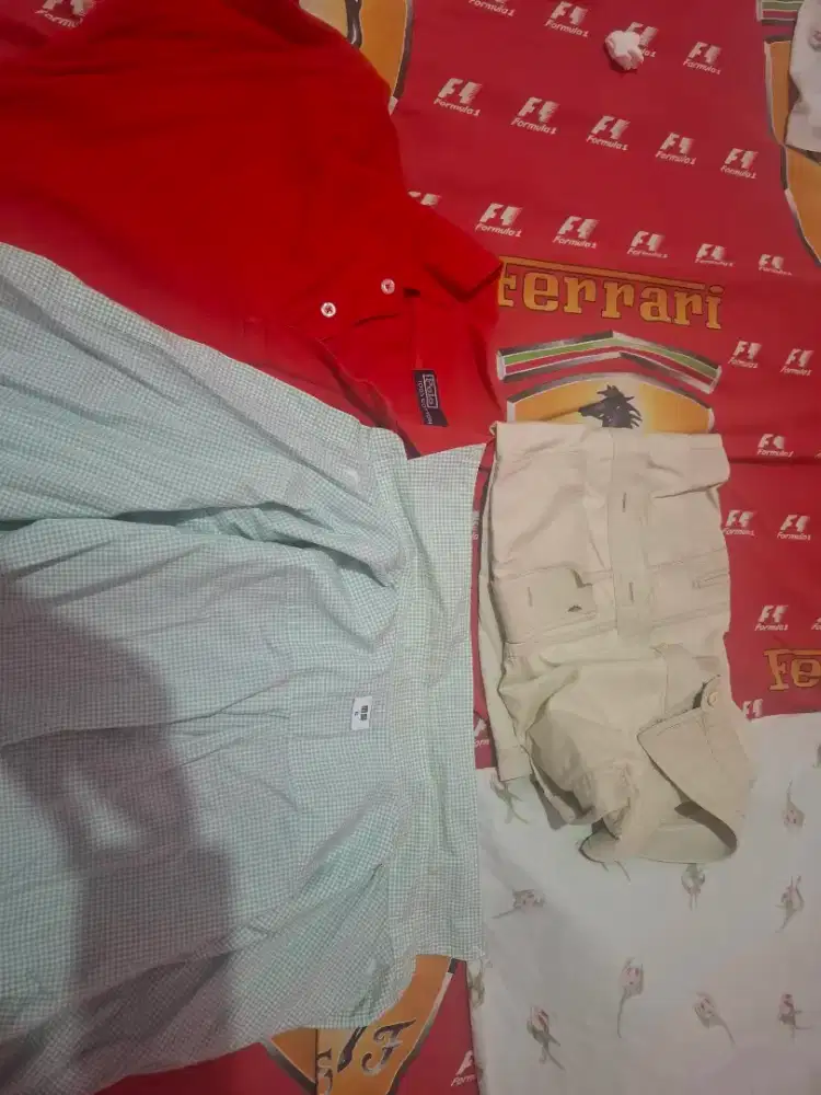 dijual baru be merk galo. Uniqlo XL, Polo L, Leggs L