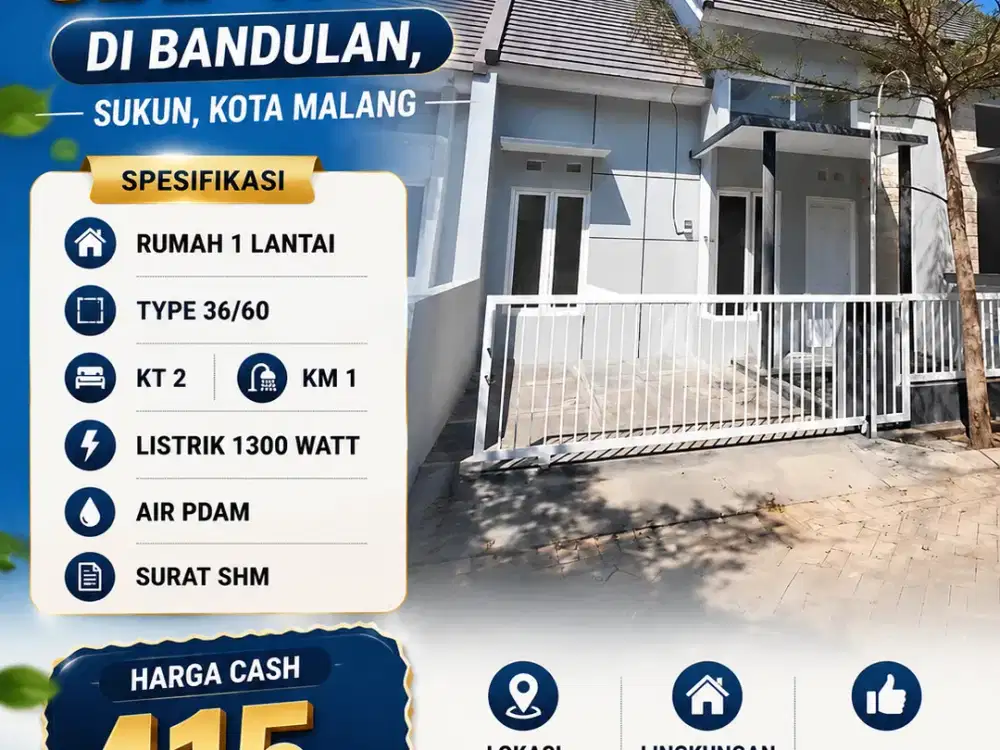 Rumah Dijual di Perumahan Malang | Siap Huni | Lokasi Strategis