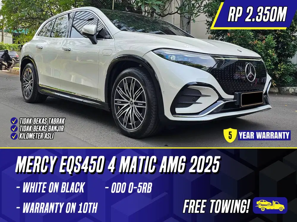 Mercedes Benz EQS450 4Matic AMG 2025 White Black Putih Mercy EQS 450