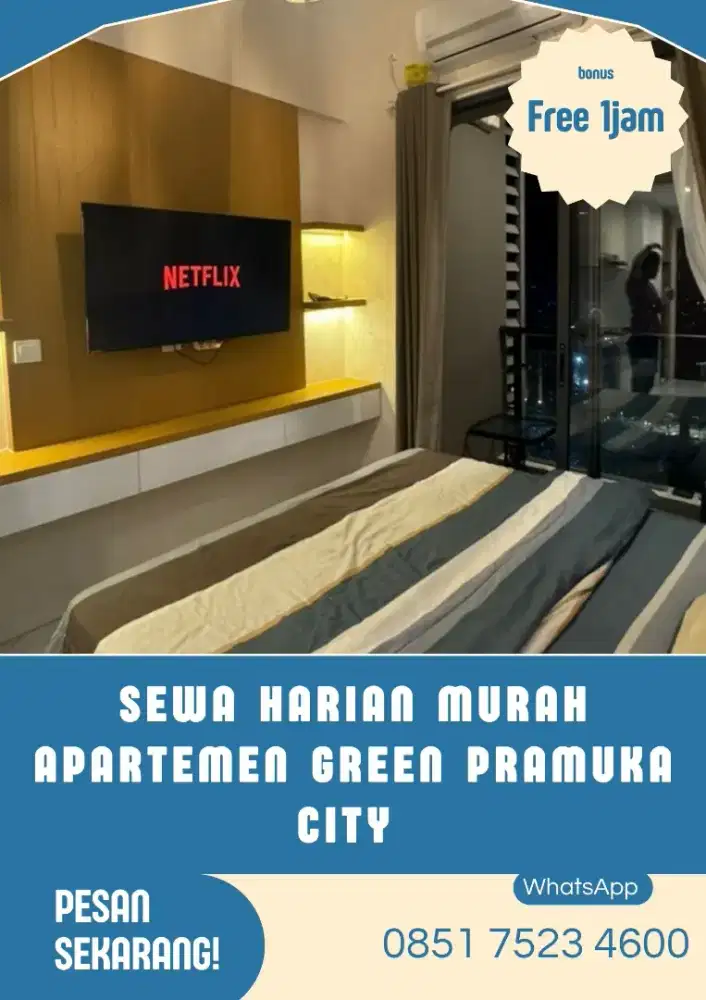 sewa apartemen harian green Pramuka city Jakarta pusat