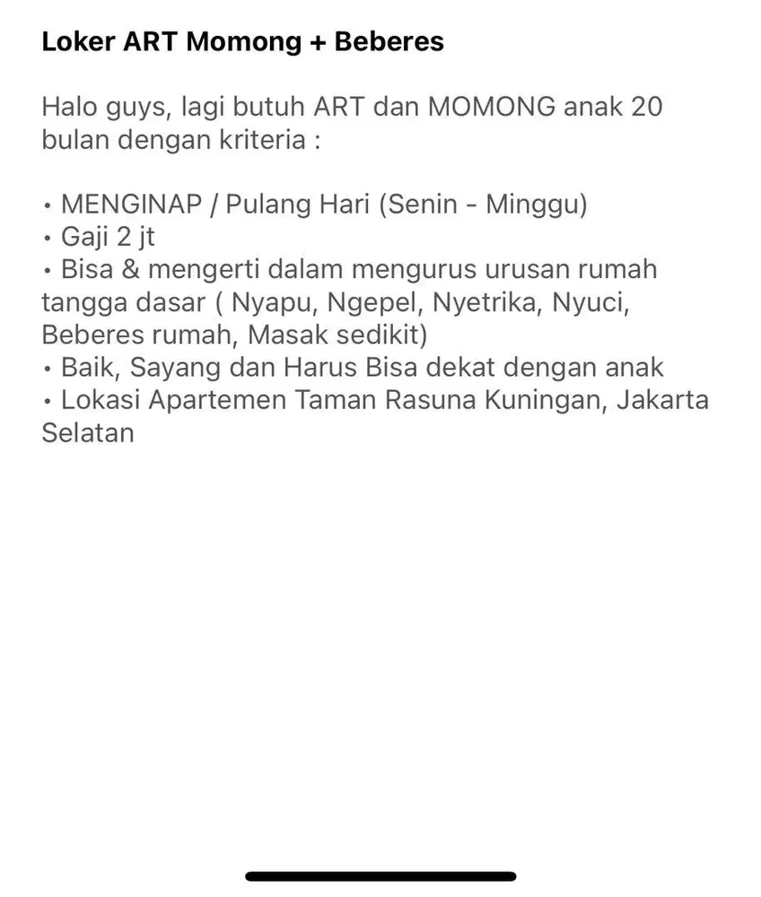 Loker ART Momong + Beberes