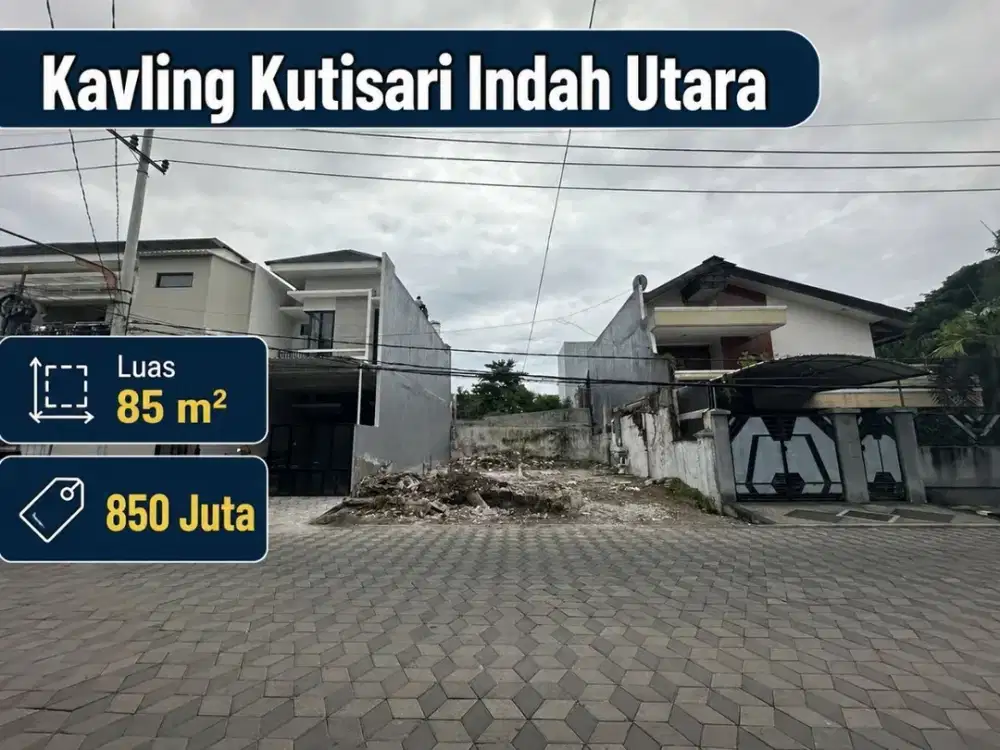 Tanah Kutisari Indah Utara - Hadap Barat - Row Jalan 5 Mobil Longgar