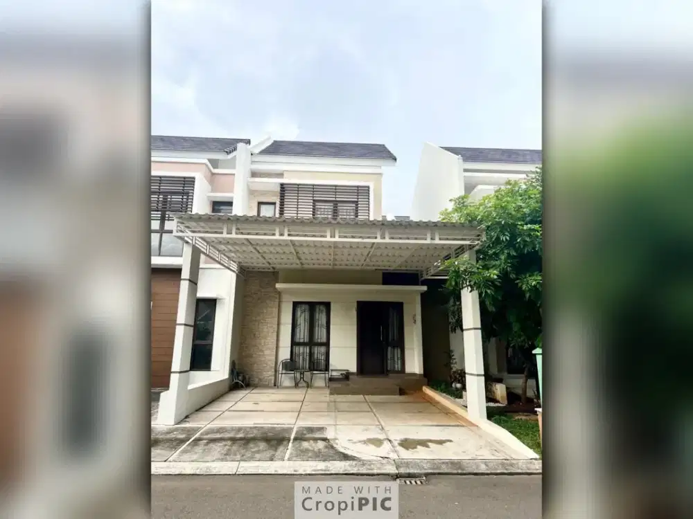 Disewakan Rumah Fully Furnished Cluster Burgundy Deluxe – Solar Panel, Siap Huni