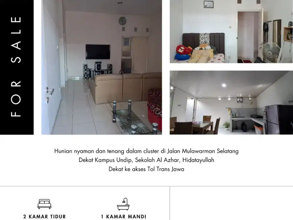 Rumah Minimalis Dalam Cluster Mulawarman Selatan Tembalang
