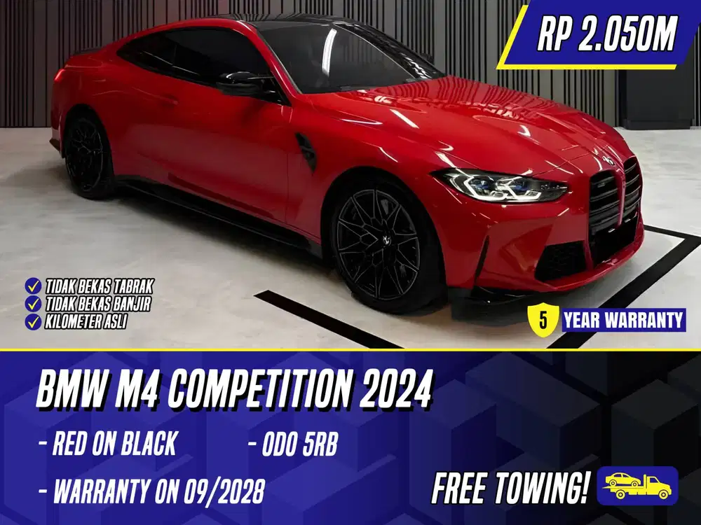 BMW M4 Competition 2024 NIK 2023 Red on Black Merah M 4 C Comp M4C