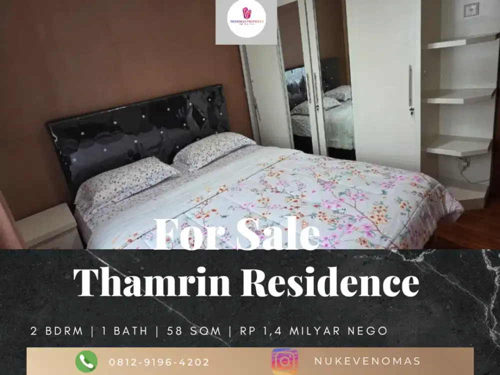 Dijual Apartement Thamrin Residence 2BR Full Furnished Mid Floor
