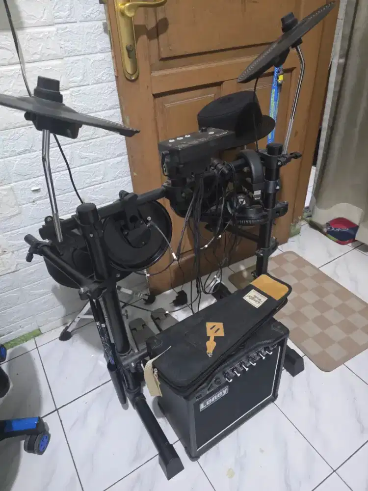 Drum Elektrik Aroma TDX-15 Fullset + Ampli + Headphone + Kursi