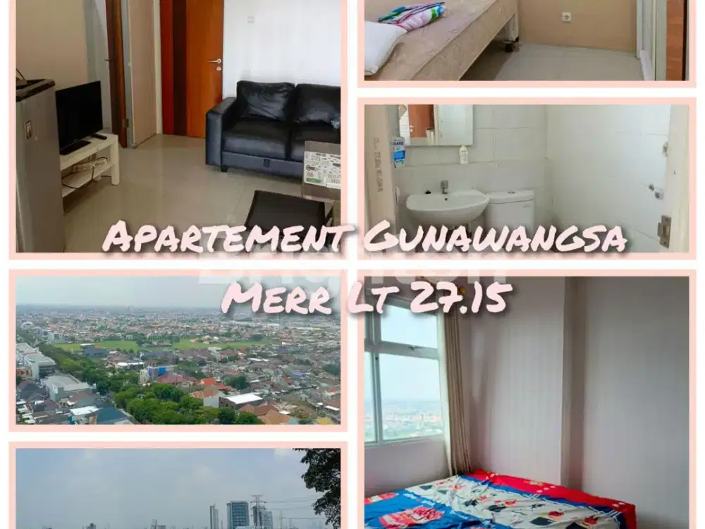 APARTEMEN GUNAWANGSA TOWER A MERR 2 BR STRATA TITLE BISA KPR