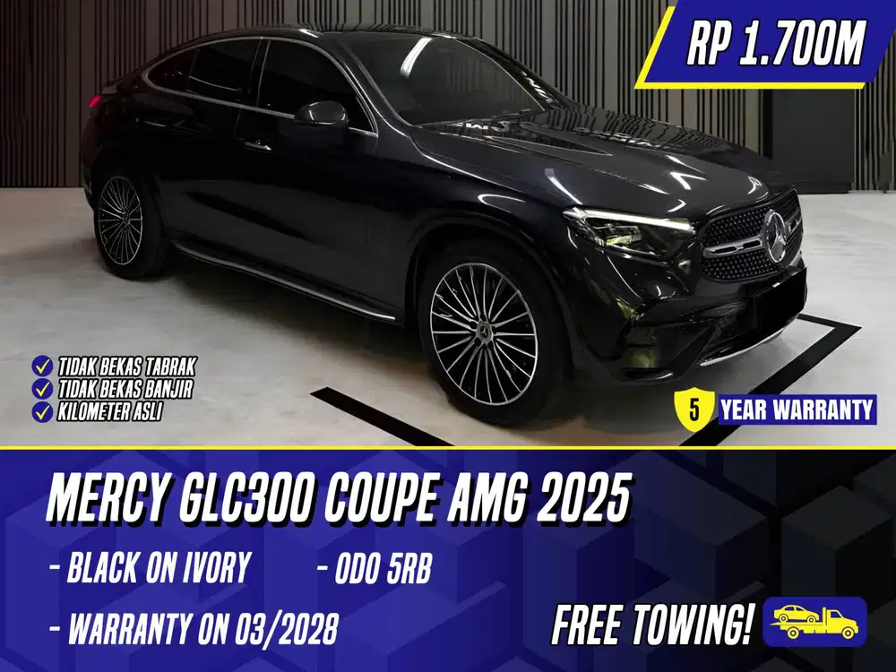 Mercedes Benz GLC300 Coupe AMG 2025 NIK 2024 Black Ivory Hitam Mercy