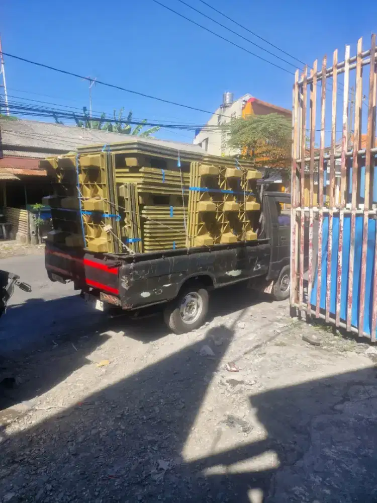 Pallet plastik second siap pakai gudang