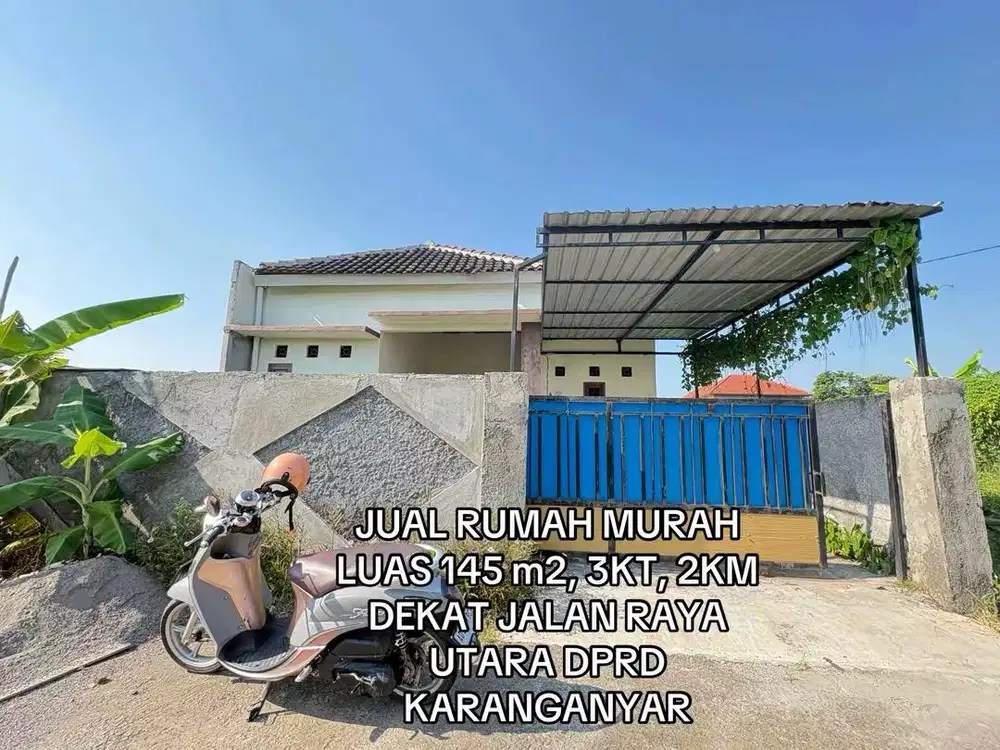Rumah Dekat Jalan Raya Utara DPRD Karanganyar