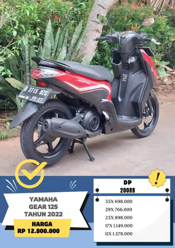 Yamaha GEAR 125 Tahun 2022 Siap Pakai!!!