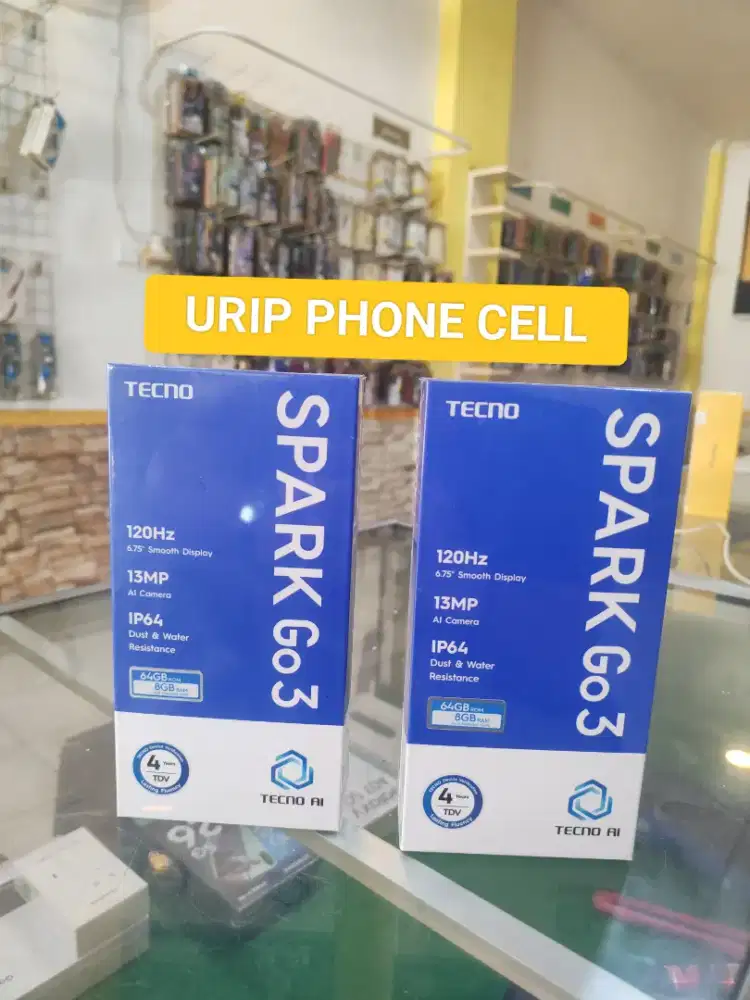 TECNO SPARK GO 3 4/64 promo+bonus cash & credit garansi Resmi