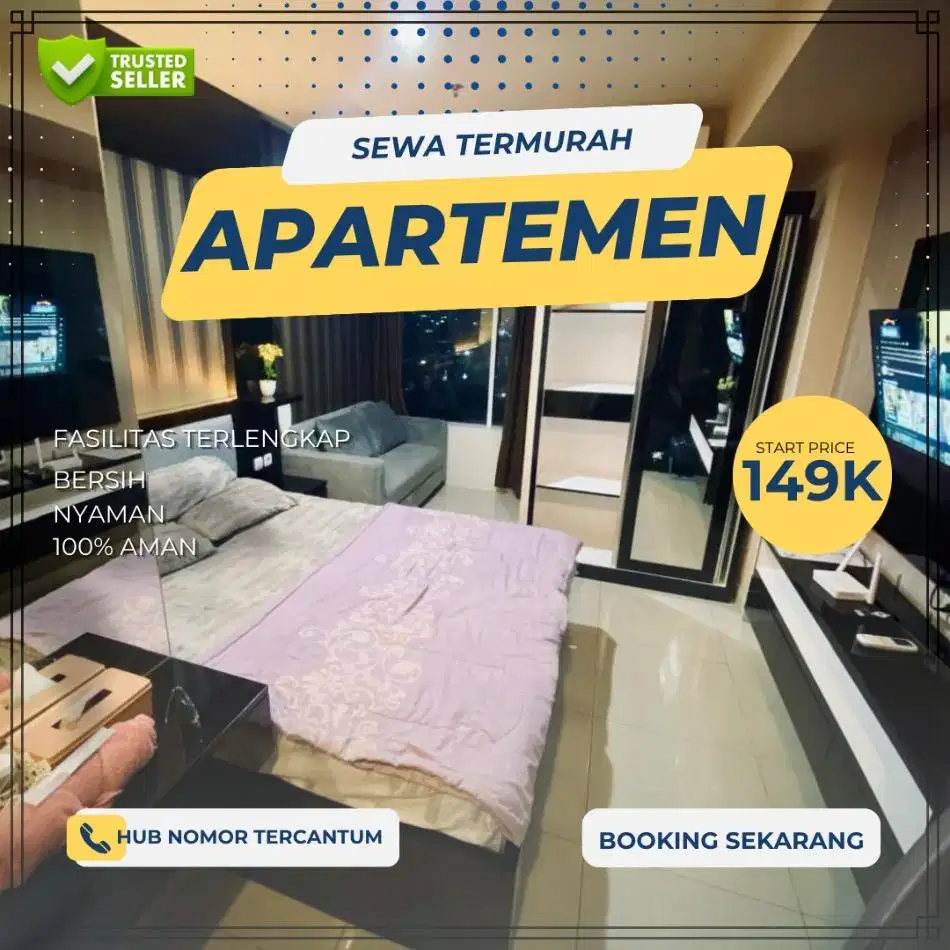 Sewa Apartemen Patraland Urbano Harian/Transit Termurah Bekasi Utara