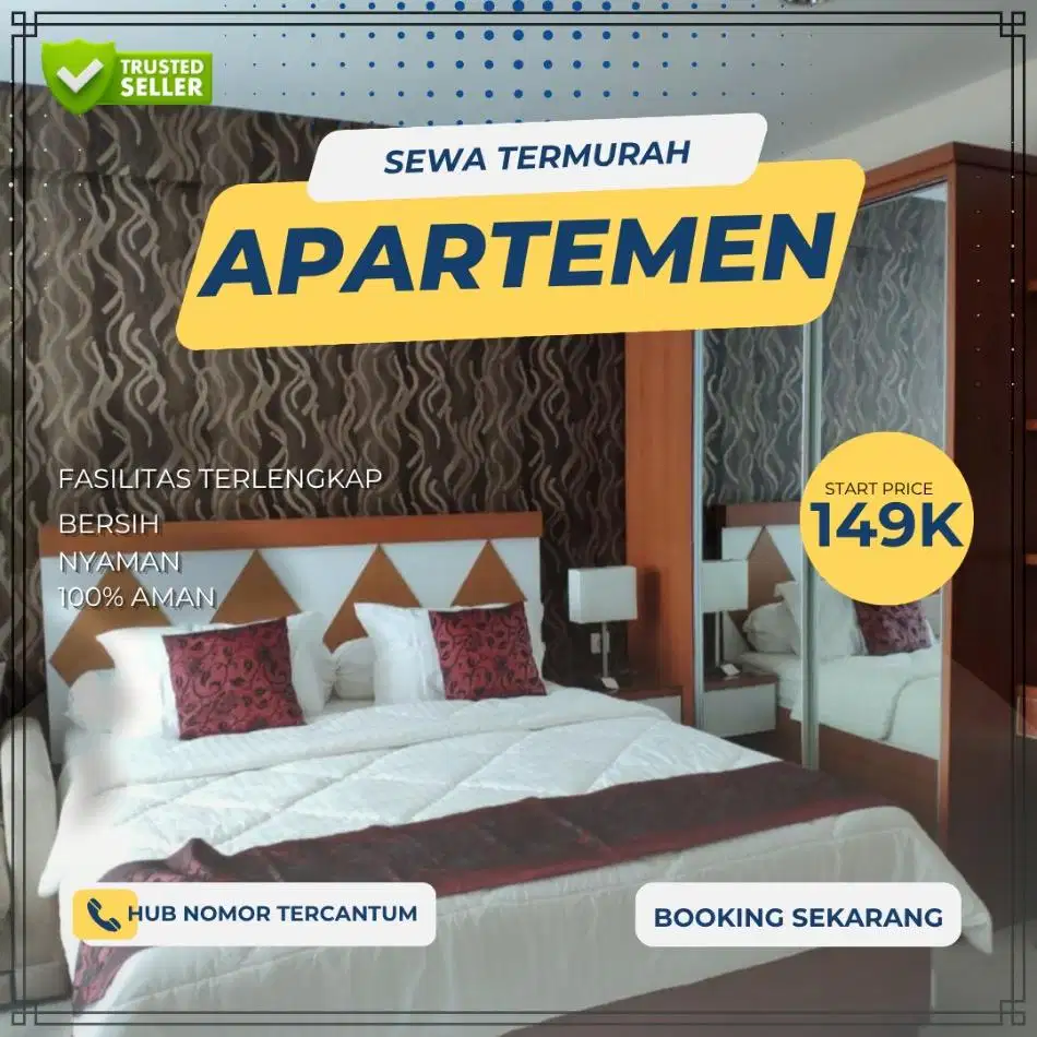 Sewa apartemen Bekasi Utara Patraland Urbano Harian/Transit Termurah