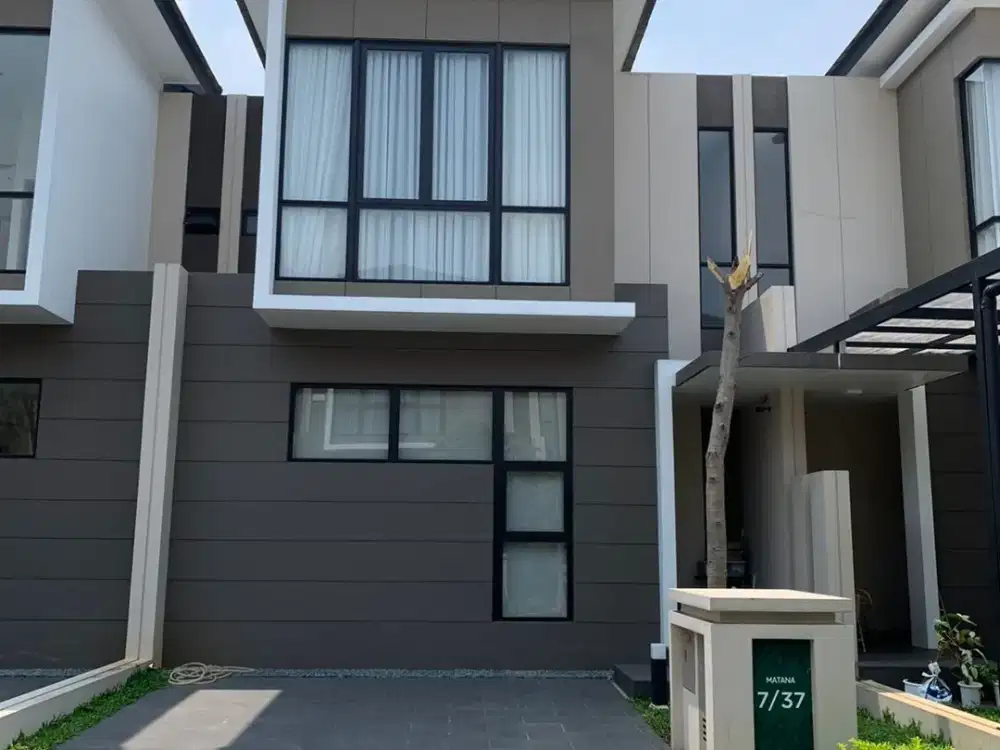 Rumah Hadap Selatan 2 Lantai Harga Nego di Cluster Matana Jakarta Garden City