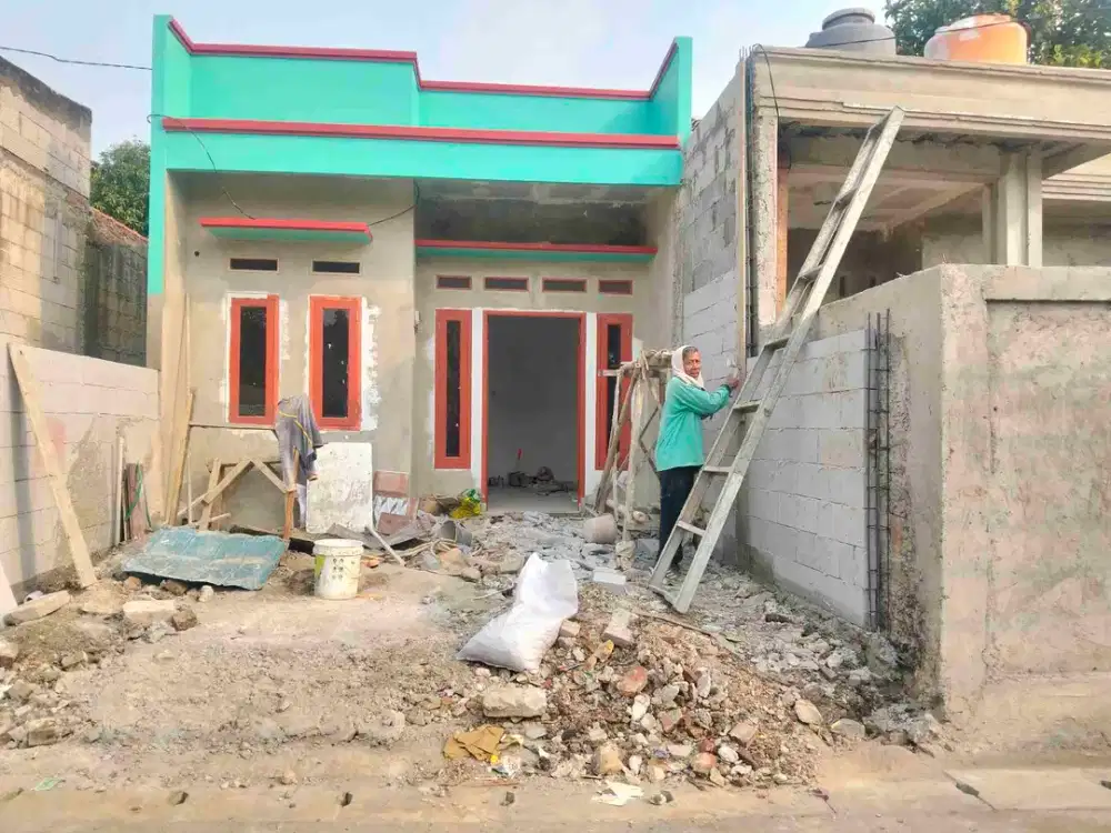 Di jual rumah baru sedang tahap finising berjalan perapihan jual dengan harga promo di bawah pasaran Lokasi pondok kacang barat Tangerang selatan