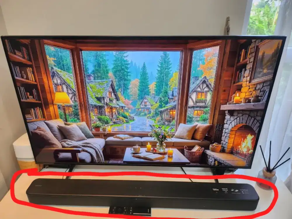 PAKET SAMSUNG TV 43 INCH 4K AU8000+SOUND BAR SONY
