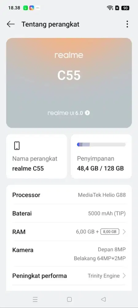 Realme C55 Ori Fullset (second)