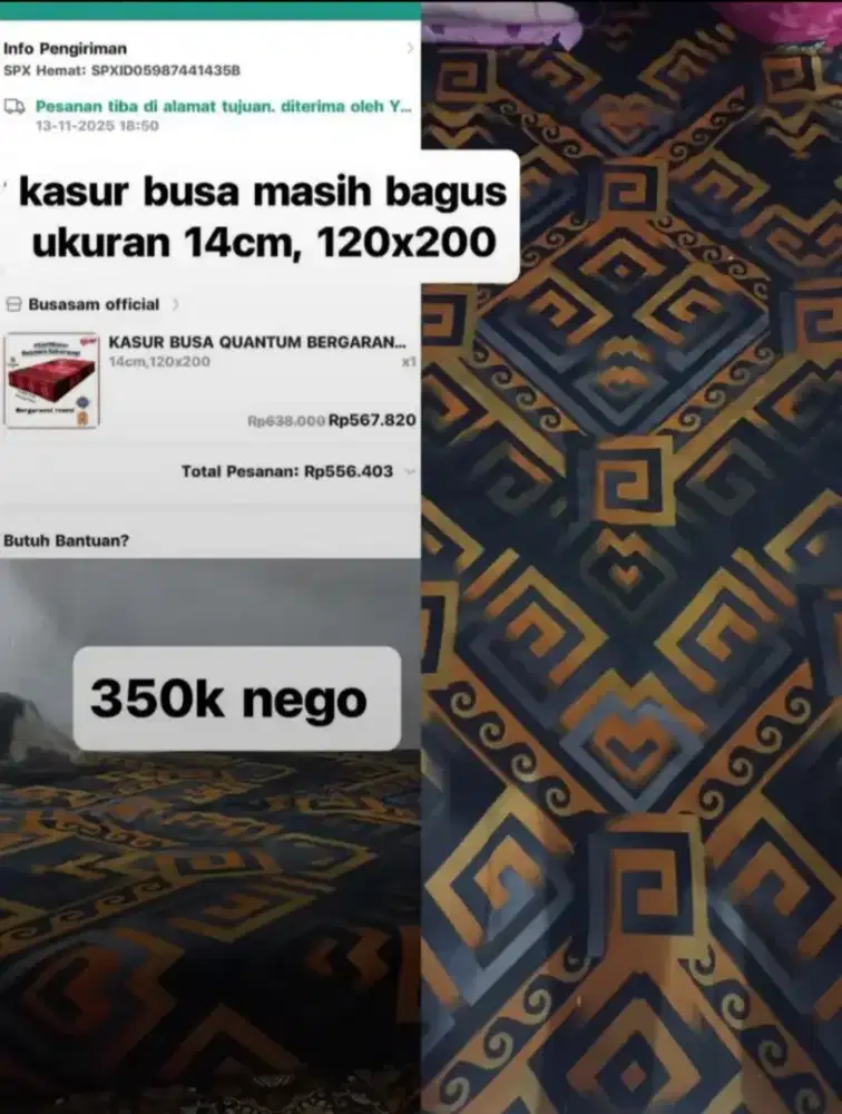 Kasur busa pemakaian baru 6 bulanan