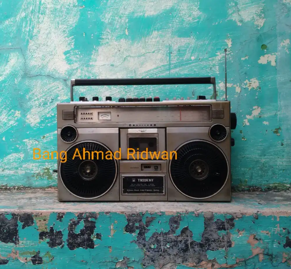 TRIDENT FM AM SW radio tape kaset pita antik jadul kuno tua boombox