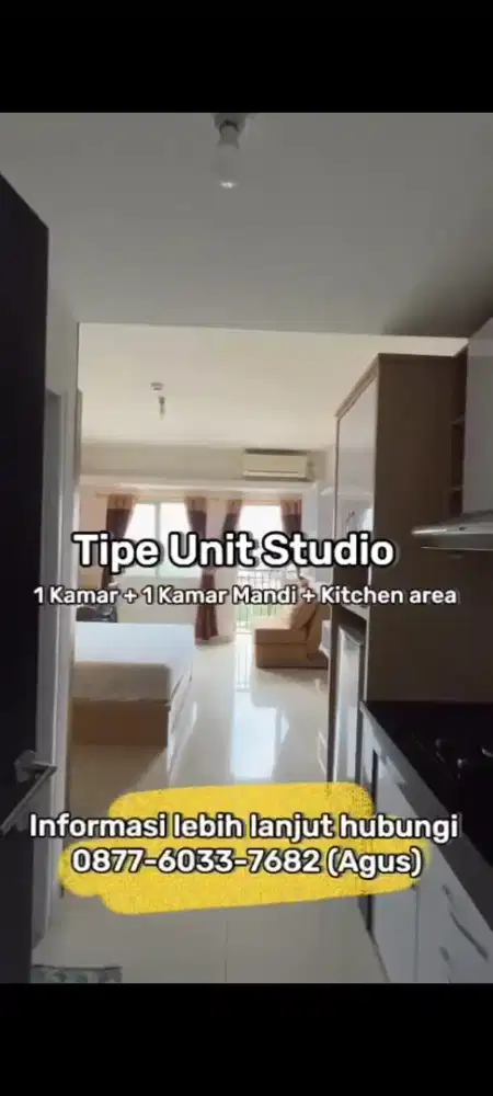 Apartemen persis samping UI Depok /RS UI, connect k St. Pondok Cina