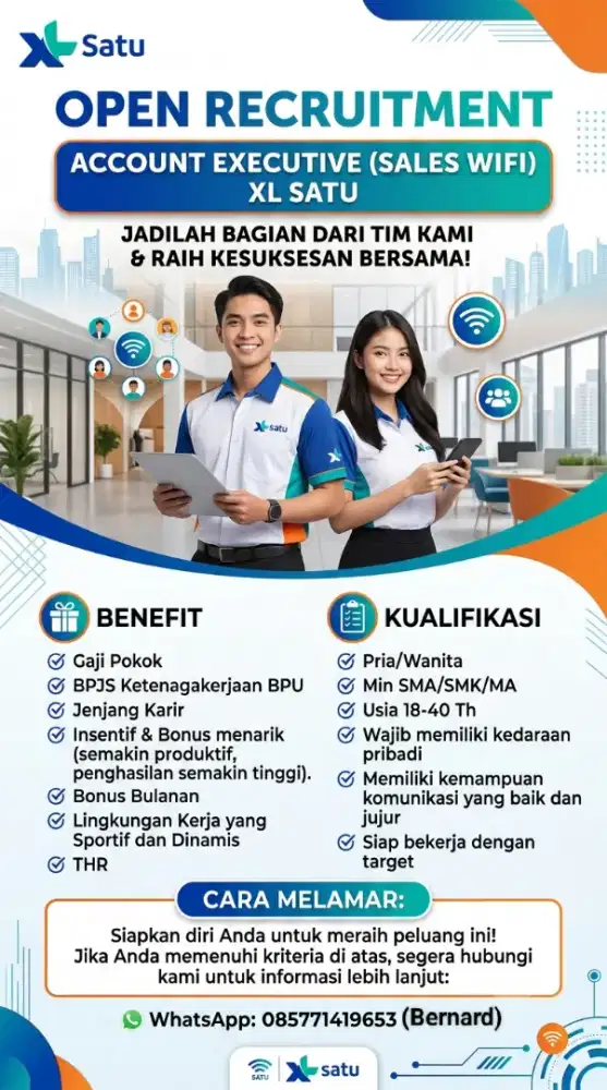 Open Recruitment Account Executive (Sales Wifi)