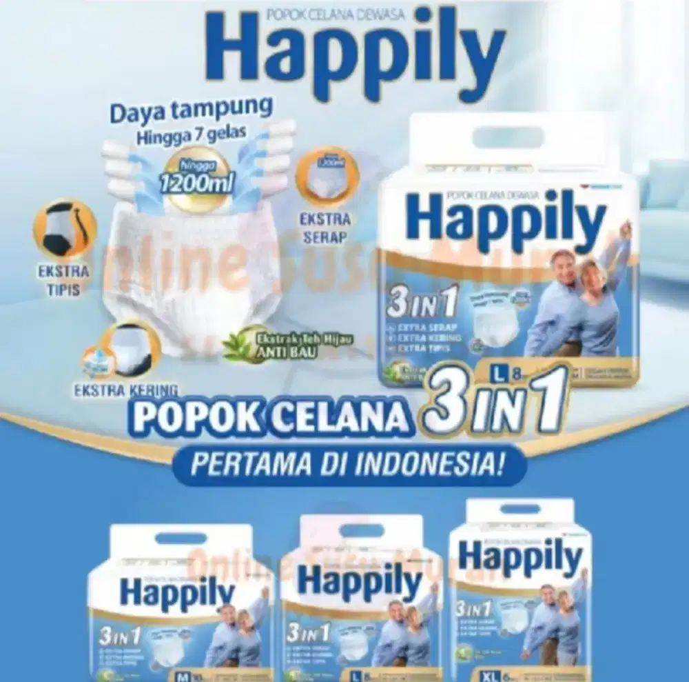 Popok/ Pampers Celana Dewasa & Lansia Happily