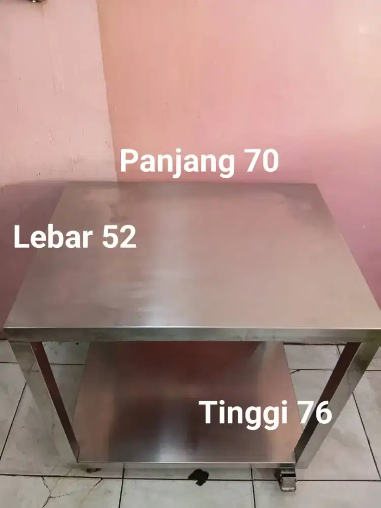 Meja troli stainless